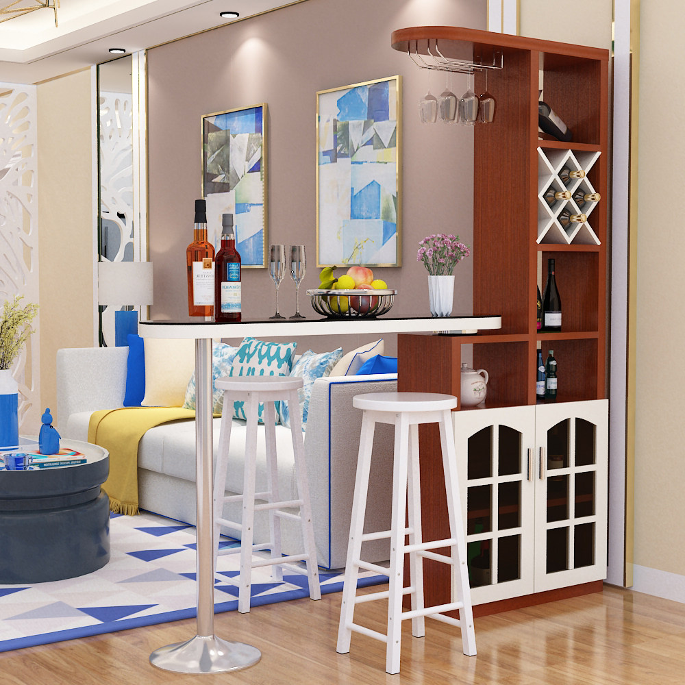 吧台客厅家用玄关隔断酒柜组合简约现代转角吧台