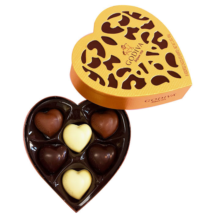 比利时原装godiva歌帝帝梵巧克力金装心形礼盒夹心夹心巧克力