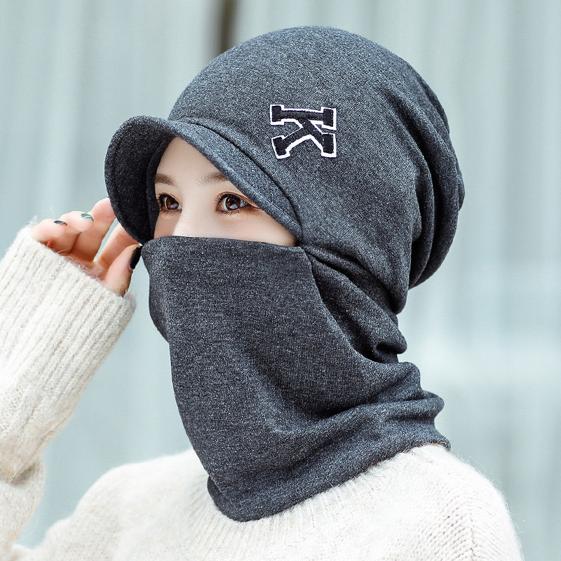 子女秋冬韩版潮防寒骑车百搭风帽包头帽子