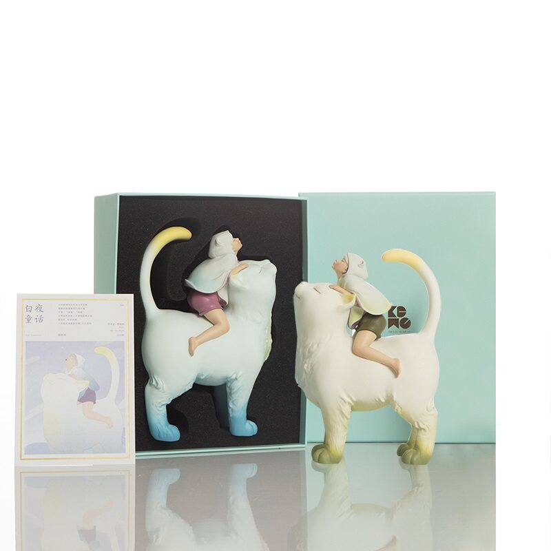 可米生活白夜童话猫将将军果冻创意摆件家居饰品摆件