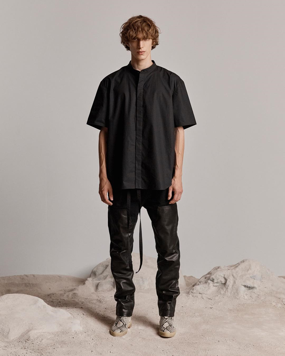 fearofgodfog6th第六复古工装短袖衬衣polo衫