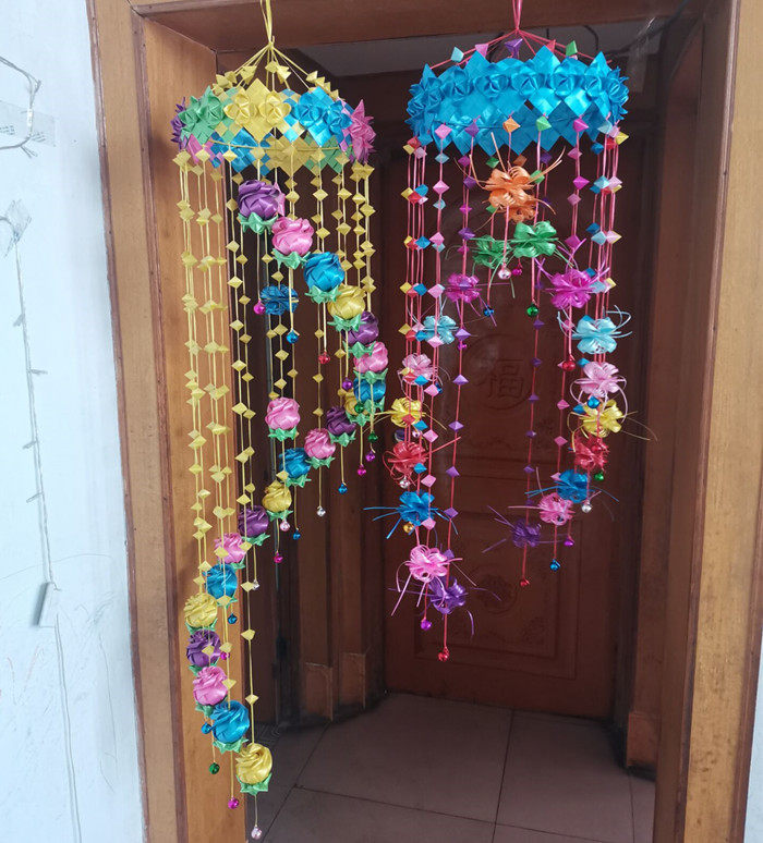 手工彩带风铃挂饰成品品包浪漫情人节结婚贺礼风铃及配件