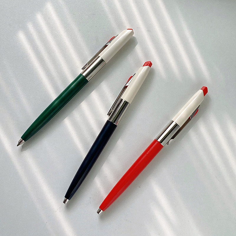 匈牙利ico复刻圆珠笔70年代复古按动撞色原子笔油性圆珠笔
