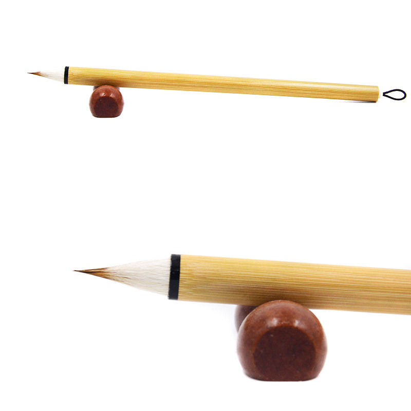 小楷兰亭行书小行笔头蒜头兼毫狼羊笔杆黄竹毛笔