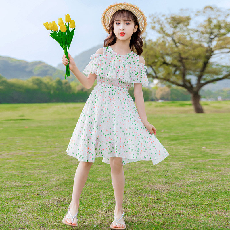 女童夏装连衣裙2022新款中童公主洋气十岁小女孩连衣裙