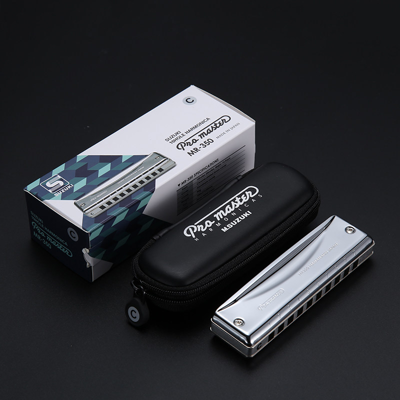 铃木口琴mr350专业自学学生成人初学者蓝调布鲁斯口琴