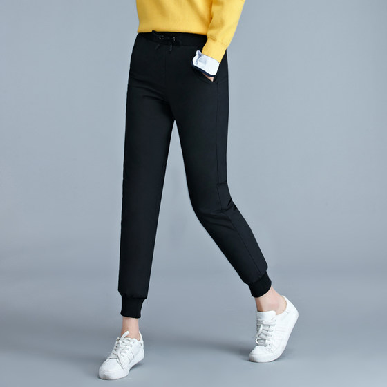 Down Pants Women Wear Thick Warm Fashion High Waist Thin Women's Leisure White Duck Down Large Cotton Pants In Winter Down Pants Women Wear Thick Warm Fashion High Waist Thin Women's Leisure White Duck Down Large Cotton Pants In Winter