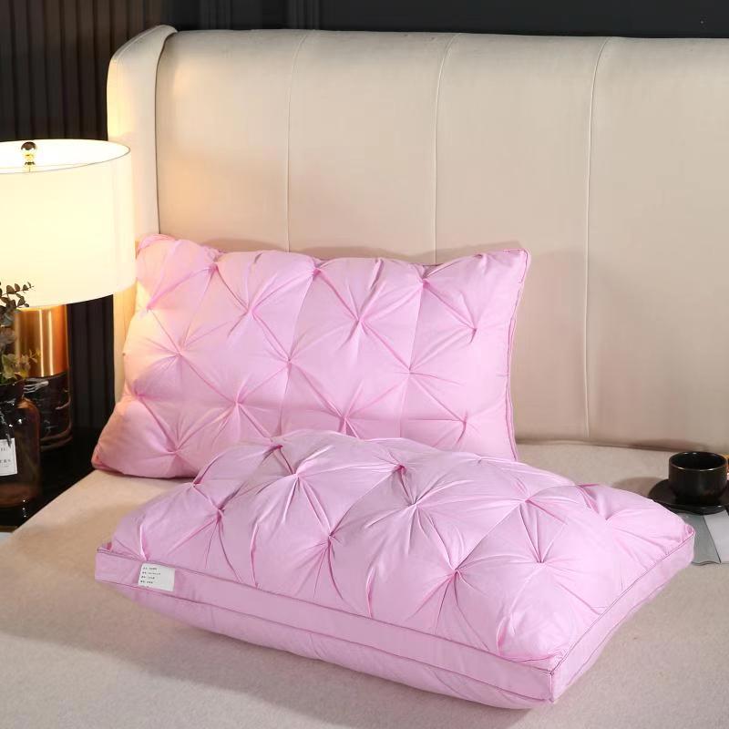 扭花羽绒棉枕多姿家纺80s2021新款护颈枕面枕头