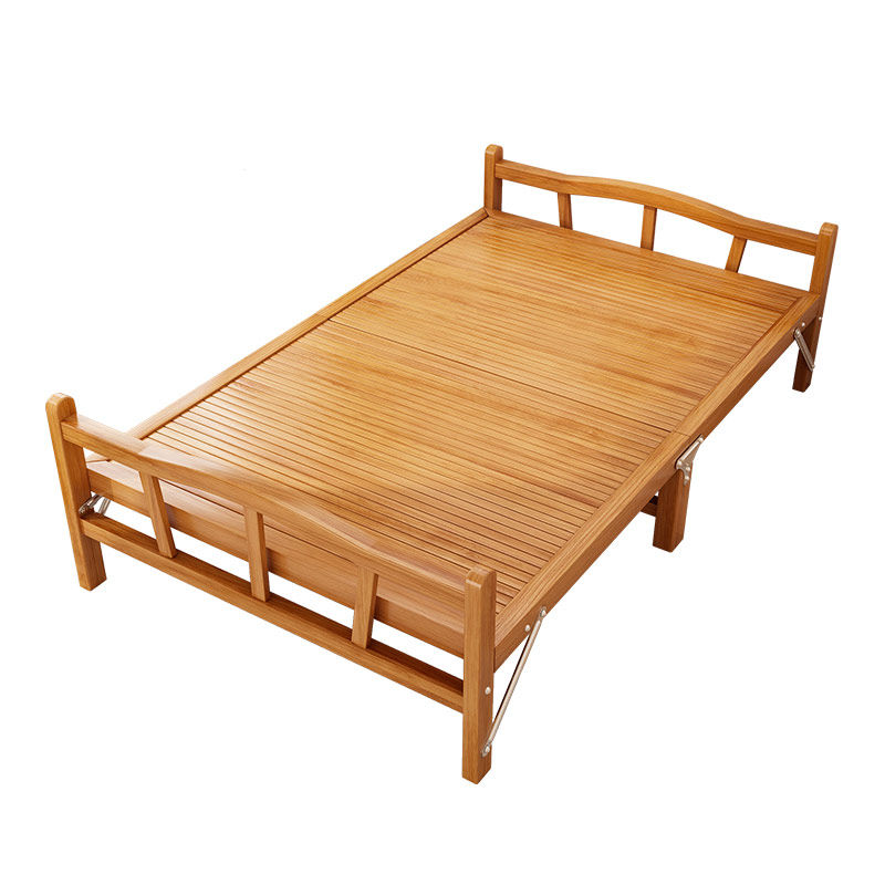 竹床折叠床单人双人家用实木凉床成人办公室午休出租房简易硬板床