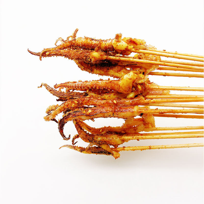 鱿鱼须串冷冻新鲜铁板串烧烧烤小肉串油炸1200串鸭肉