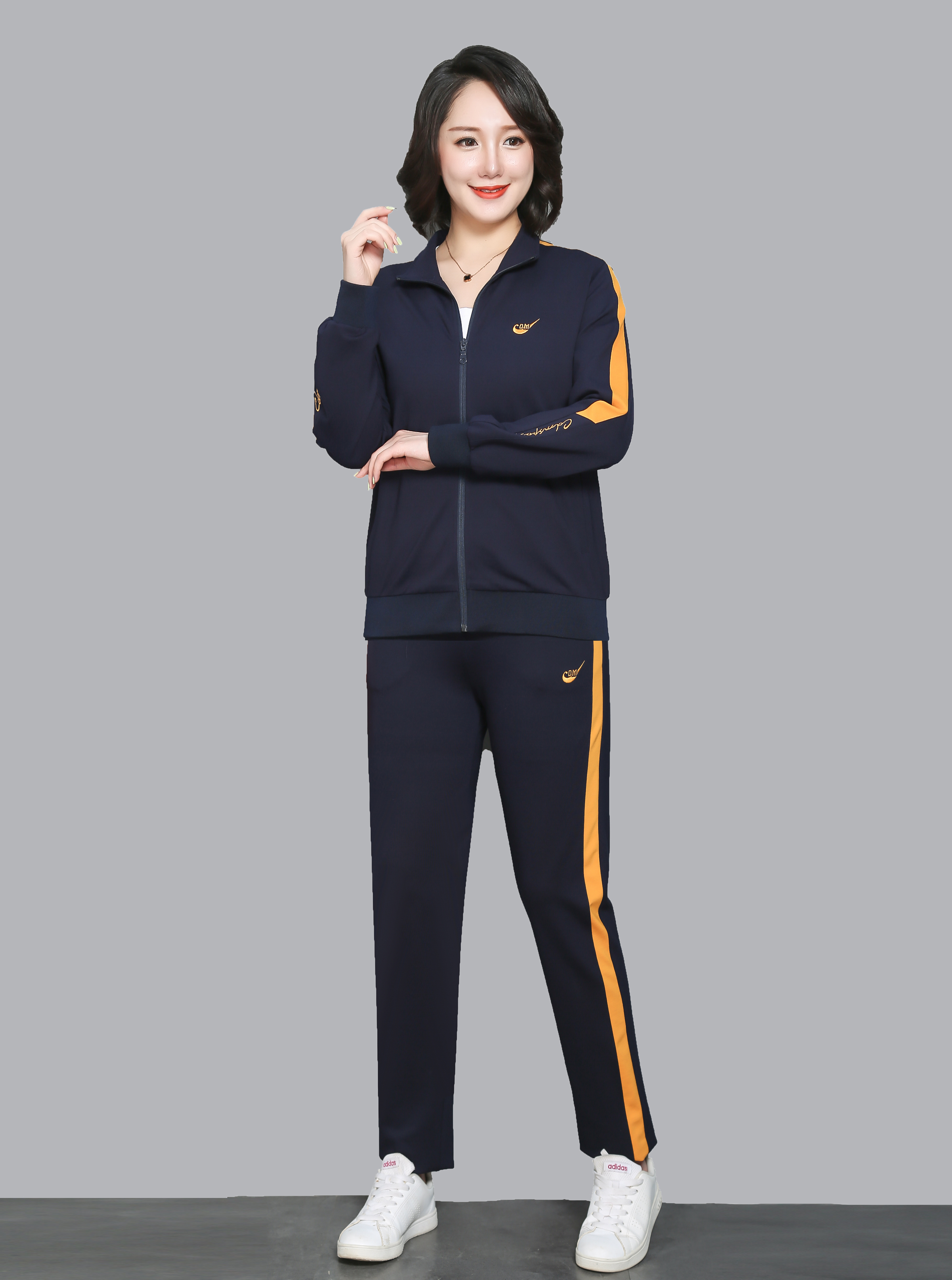 正品城德美春秋新品20881女式运动服套装女装妈妈运动套装