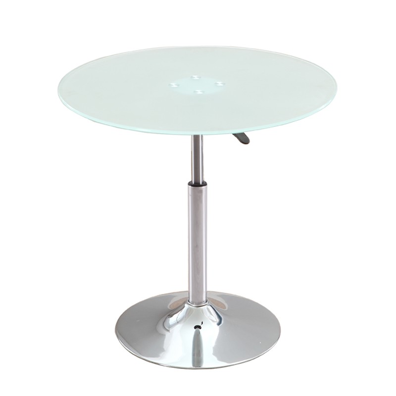 洽谈钢化玻璃简约升降旋转办公小圆圆桌伸缩咖啡会议桌