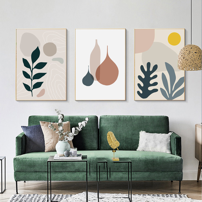 北欧装饰画ins风小清新卧室房间现代简约客厅餐厅现代装饰画