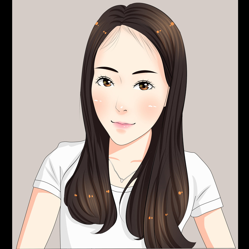 新款手绘头像卡通定制画q版写实微信情侣头人物画真人照片转漫画