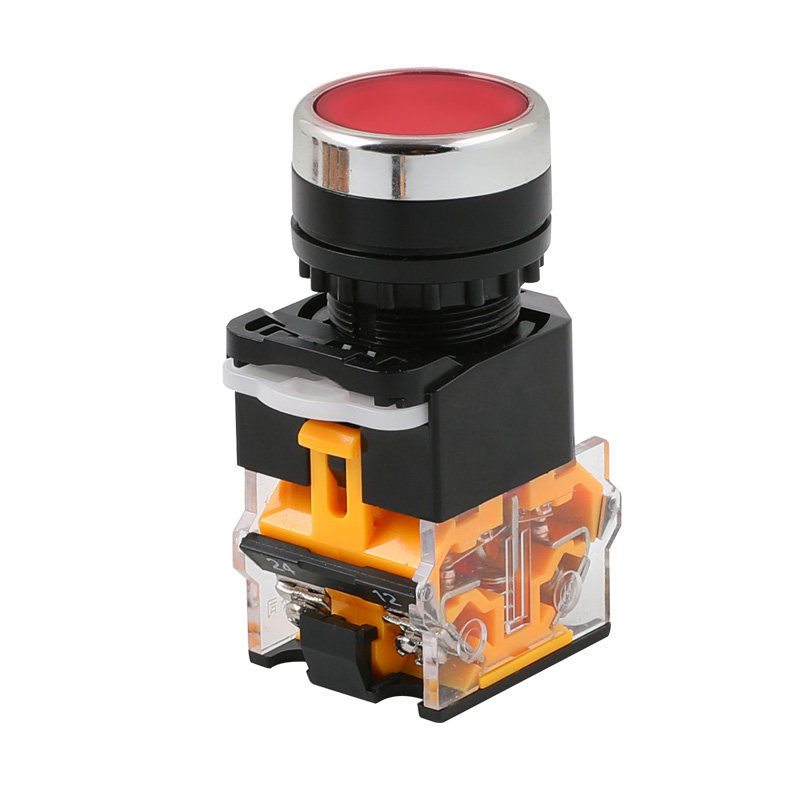 11bn系列点动圆形小型22mm 按钮开关自锁自复位电源启动停止la38 - 爱
