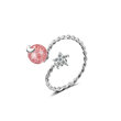 S925 Silver Cat Strawberry Crystal Ring Female Powder Crystal Recruitment Peach Blossom Operation Ring Ring Ringzhu Finger Ring S925 Silver Cat Strawberry Crystal Ring Female Powder Crystal Recruitment Peach Blossom Operation Ring Ring Ringzhu Finger Ring