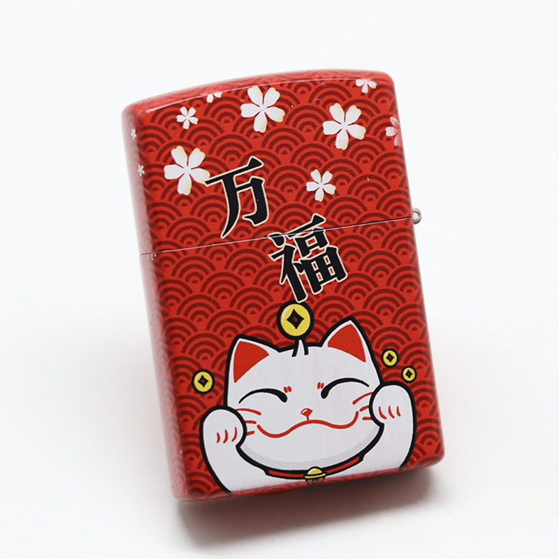 打火机招财猫万福好运佐罗煤油个性创意朋友男友煤油打火机