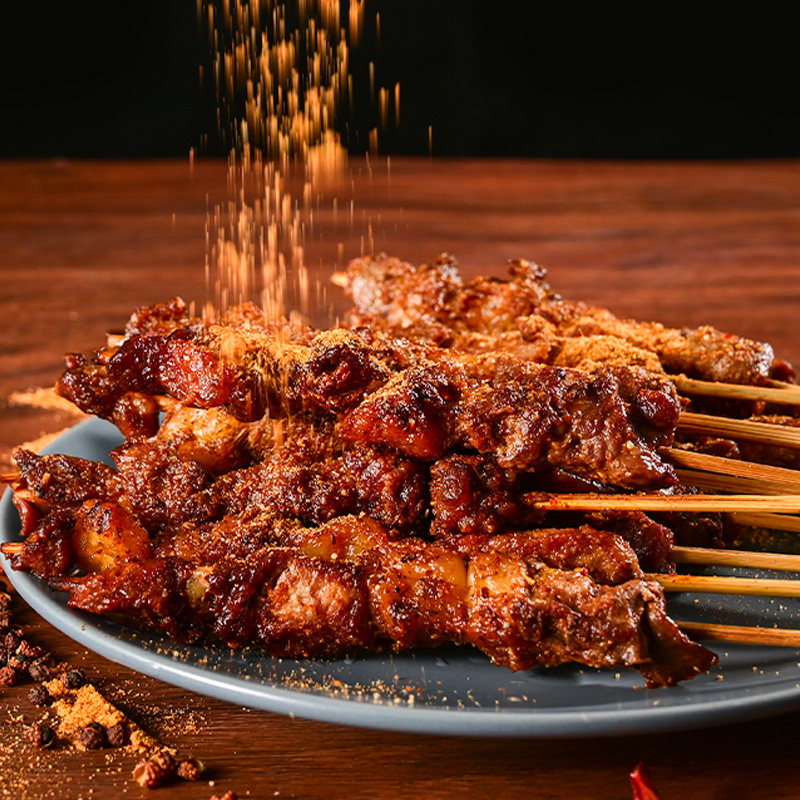 烧烤1斤羊肉串烤肉撒调粉鱼蘸腌椒盐孜然粉直批烧烤调料