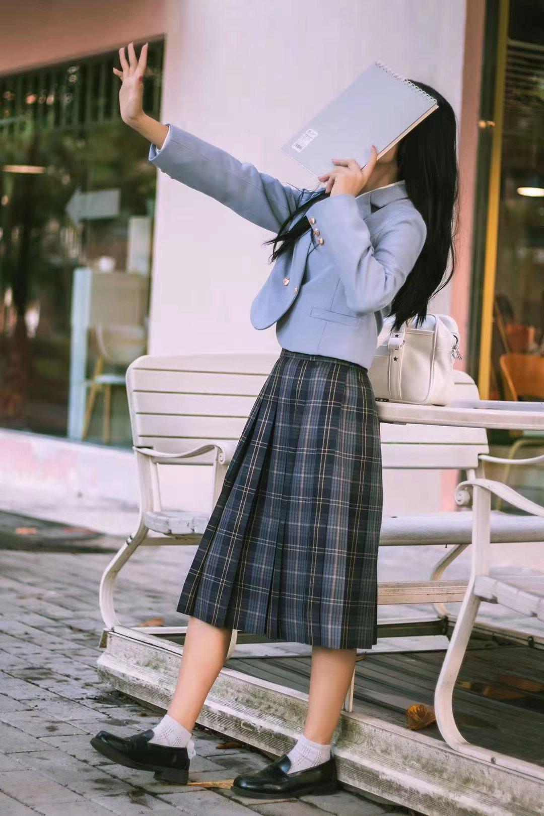 百褶裙制服jk原创65cm超长款裙和风轨道星河学生校服