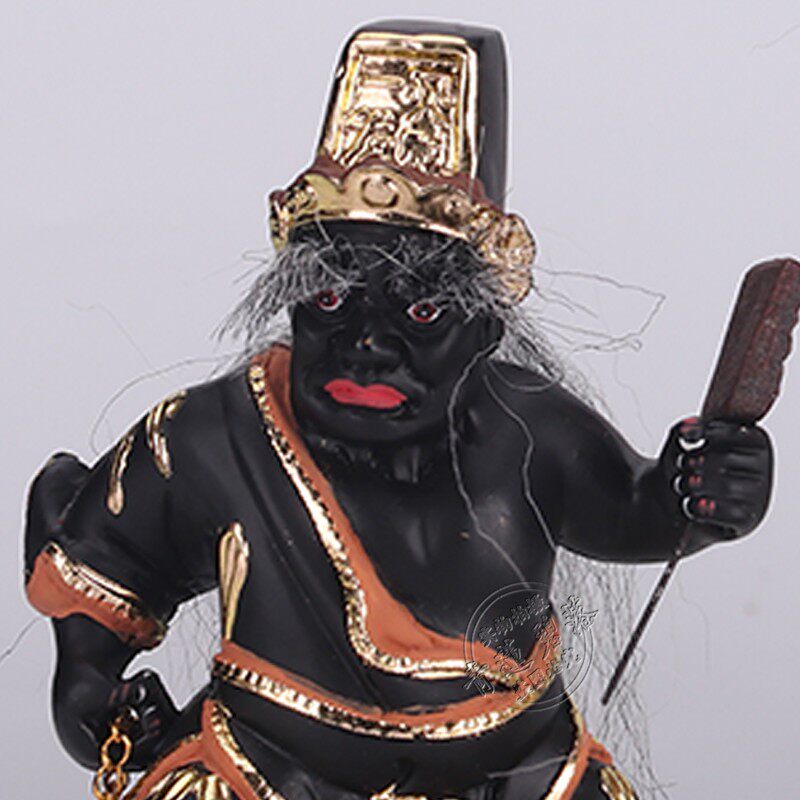 6寸七爷八爷谢范将军大二黑白无常站像道教道教工艺品