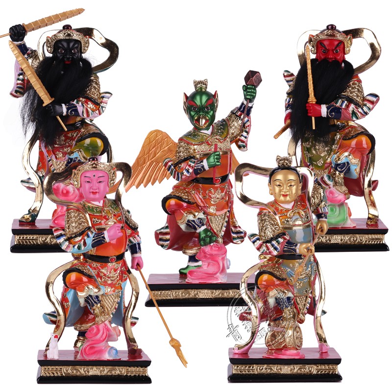 元帅五营神像道教树脂极彩康元帅将军杨戬赵中坛摆件