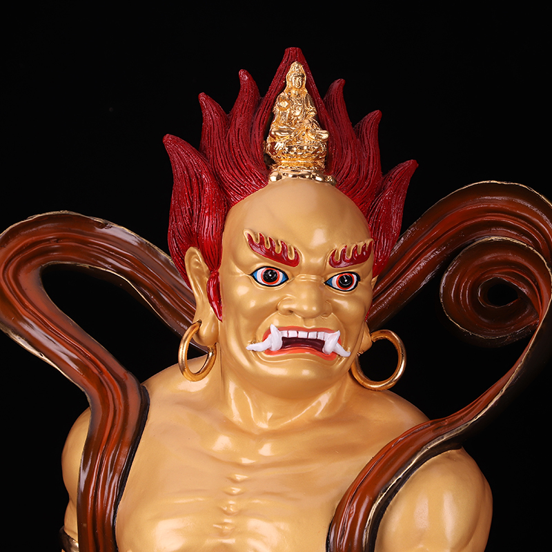 面然大士爷佛像铜28寸鬼王神像焦面焰口鬼王王羽林大神普渡公摆件