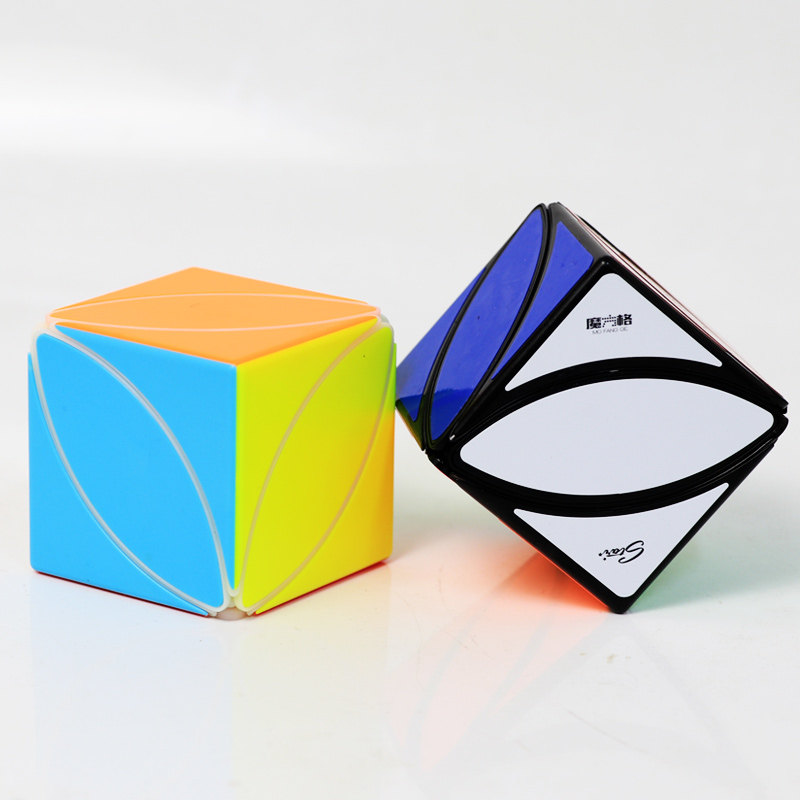 奇艺枫叶魔方六色幼儿园初学者实色叶子魔方不规则三叶草异形套装