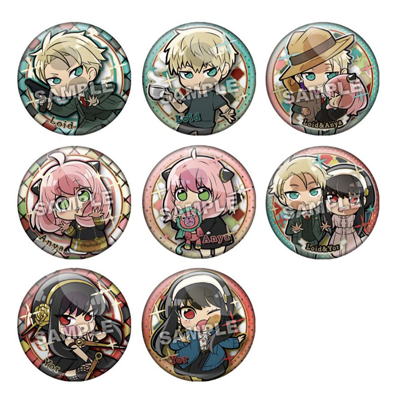 tta间谍过家家pita福杰一家玻璃贴脸吧唧徽章动漫挂件