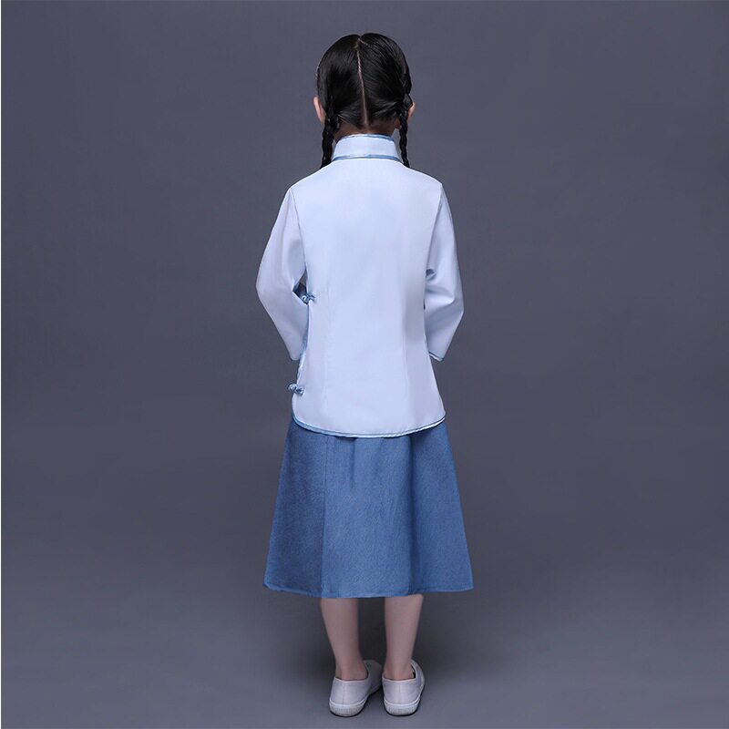 怀旧服装3040年代中山装民国女学生五四青年合唱演出唐装