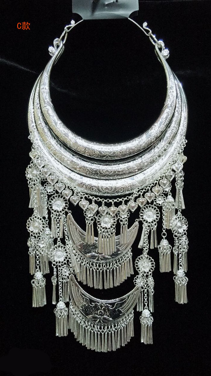 项圈手工民族特色苗银纯苗打造苗族银饰民族服装