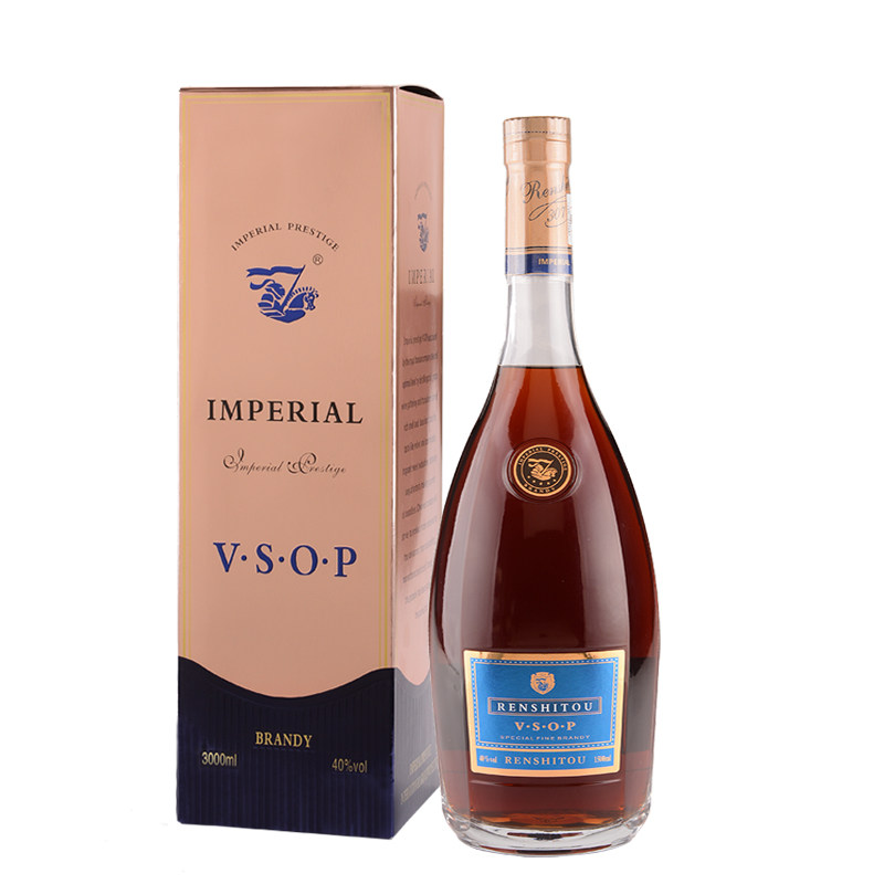 大瓶6斤装vsop礼盒装3000ml白兰地大瓶3000ml礼盒洋酒白兰地