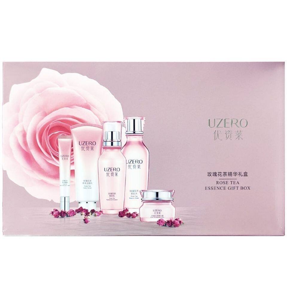 优资莱正品专柜玫瑰玫瑰花花茶精华礼盒件套改善面部护理套装