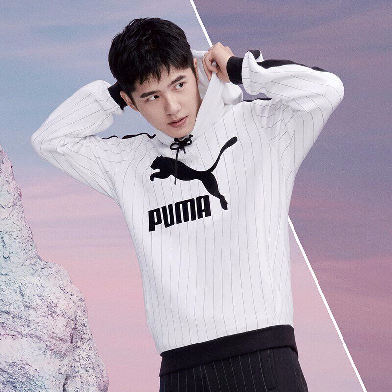 彪马男装运动套装2020冬刘昊然同款竖条条纹运动套装