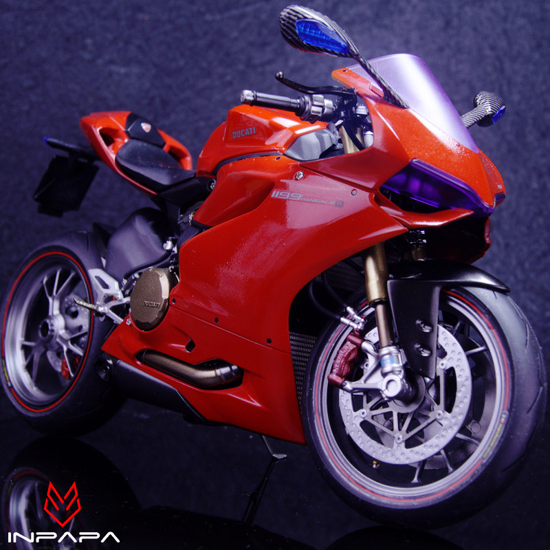 日本田宫tamiya静态拼装模型杜卡迪1199摩托车车模合金车