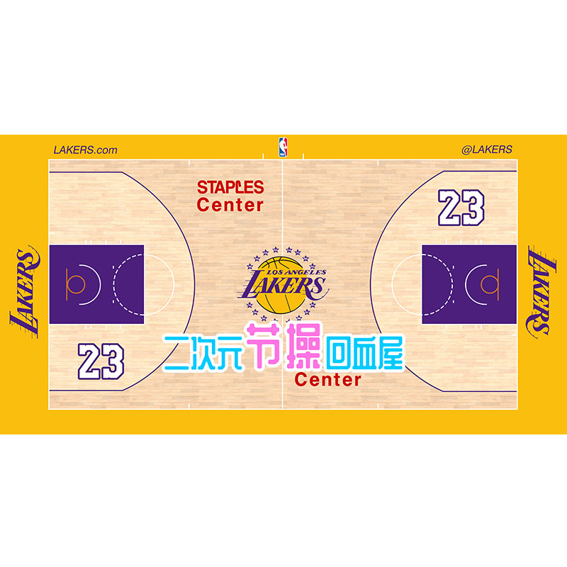 nba詹姆斯湖人主场主场地地板桌布海报壁纸桌贴篮球球迷用品