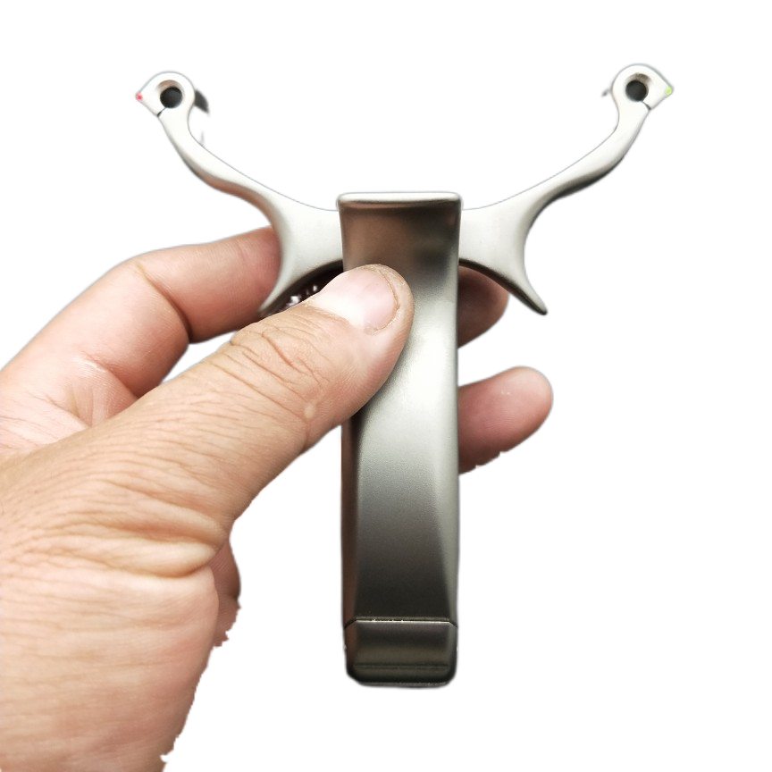 卡球弹弓单卡弓钛合金tc21大弓门射竞技实战皮筋飞镖