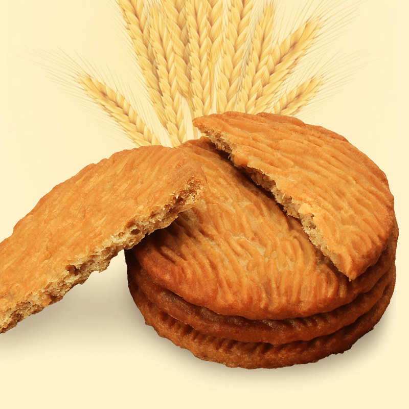 小麦纤维消化饼干2500g整箱 粗粮五谷杂粮膳食儿童零食食品点心