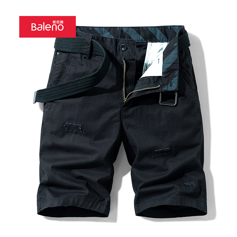 班尼路工装短裤男士夏季纯棉五分裤休闲运动潮流百搭裤子潮牌ins