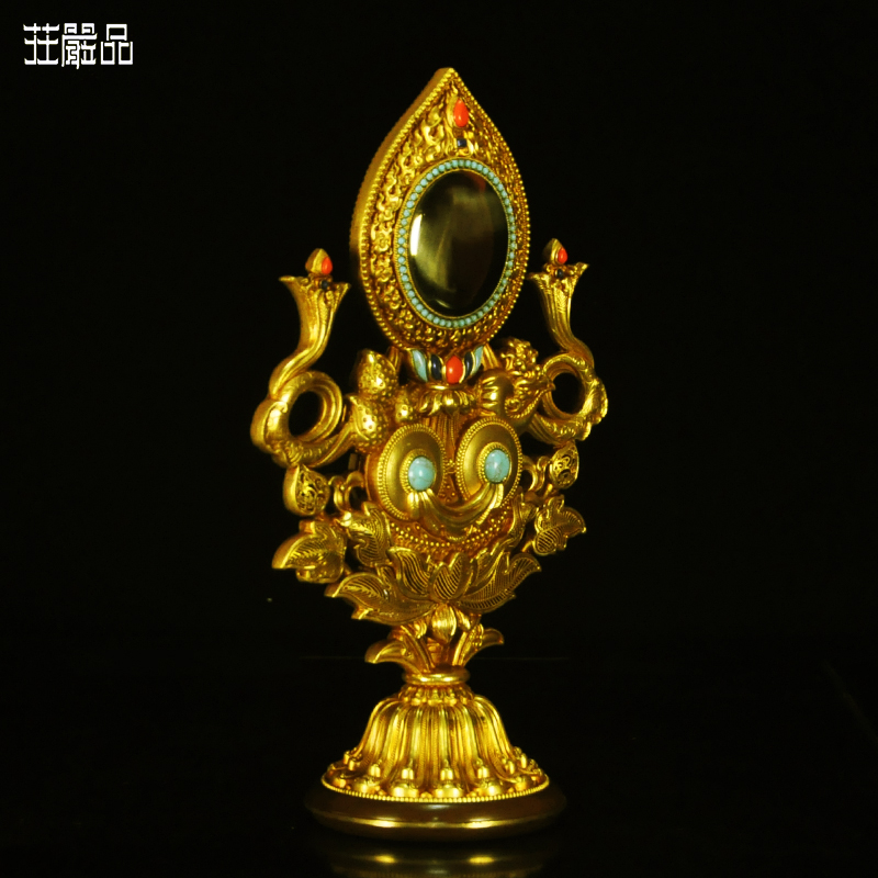 五妙组合摆件慧宝纯铜法器藏传佛教用品家用佛堂摆件