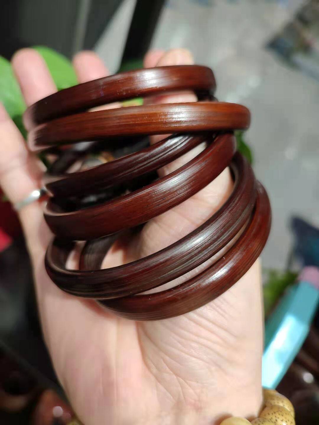 鸡血金刚阴阳金丝老红藤风藤紫竹节梅妃竹龙手镯