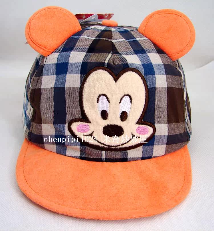 正品软帽迪士尼薄款春秋全棉米奇帽子儿童mc0349帽子