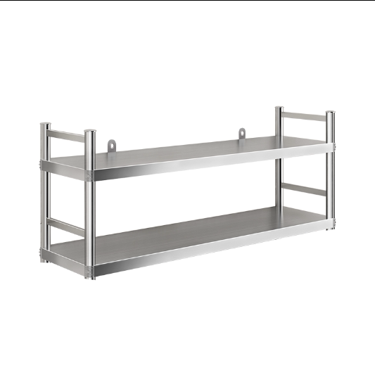 带围栏不锈钢吊架挂式3墙架厨房调味架三两层上墙架托壁层架2锅架