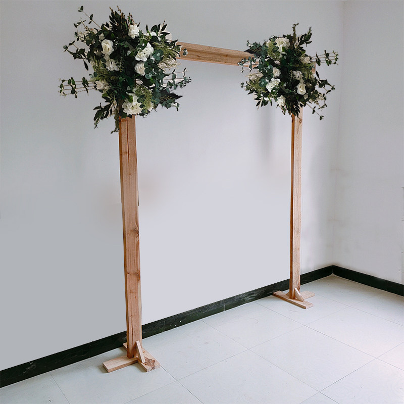 拱门实木森系户外婚礼几何方拱门花架开业迎宾拱门