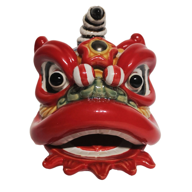 中式舞狮饰品醒狮客厅狮头创意新摆件摆件