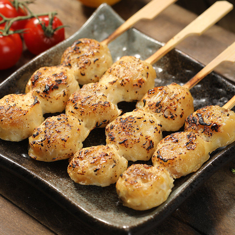 尼奇素烧丸子子串420g10烧烤半成品鸡肉肉丸日式鸡肉丸