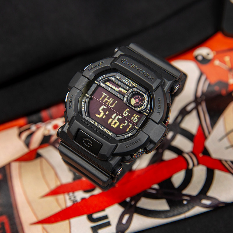 casio卡西欧手表gshock黑金gd-350-1b数显震动运动防水日韩腕表