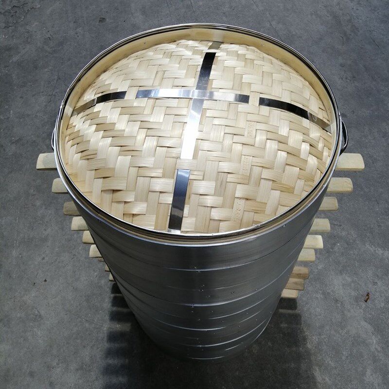 蒸笼包子笼屉商用竹笼铝合金铆钉餐具笼