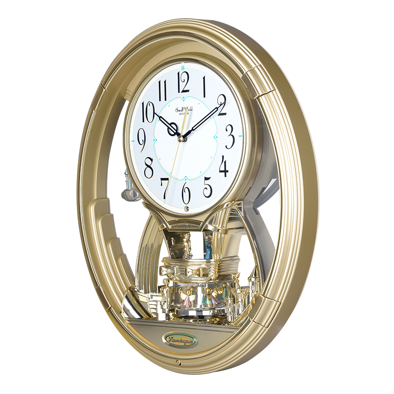 日本丽声钟表客厅欧式现代音乐报时静音创意挂钟