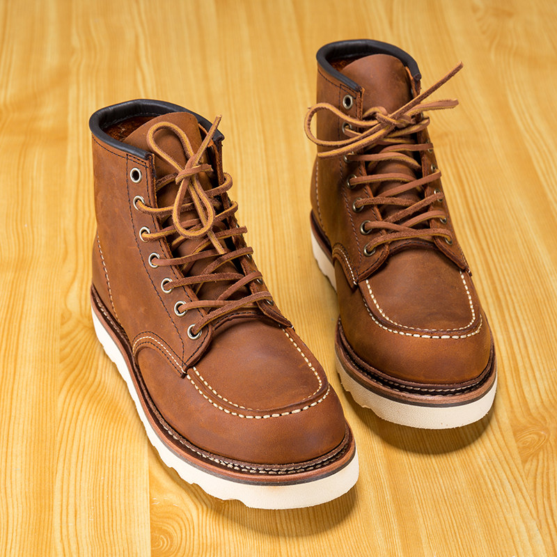 复刻红翼1907固特异red工装马皮高帮马丁wing时装靴