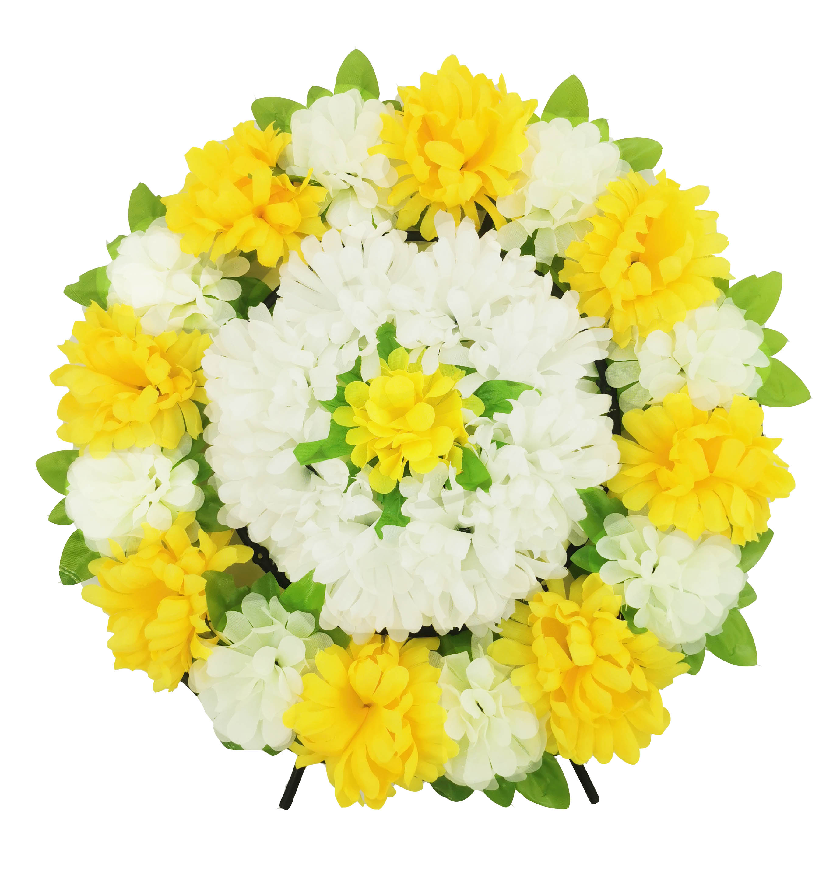 清明节菊花小花花圈祭祀小号塑料白事殡葬祭奠追悼